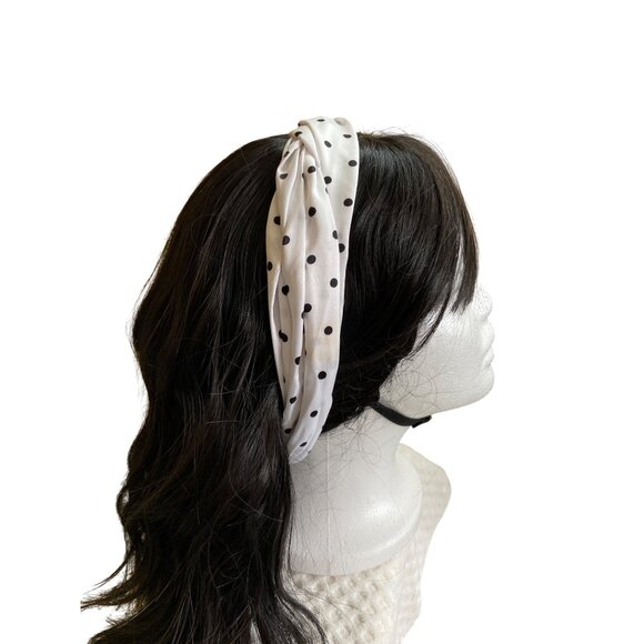 Vintage Womens Satin Hair Scarves Retro Polka Dot & Patterned Headbands Set 6 - Picture 3 of 15
